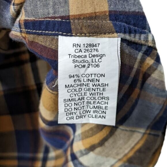 NILI LOTAN Plaid Ruffle Distressed Sleeveless Button Up Shirt M - Picture 8 of 9